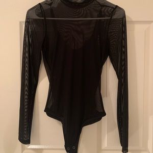 Black Mesh Bodysuit